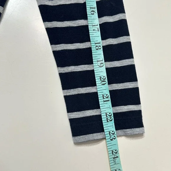 T by Talbots Women's Striped Popover Top Women's MP‎ Funnel Neck Beach Relaxed - Picture 9 of 10